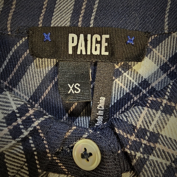 Paige plaid buttondown top. - Picture 3 of 9